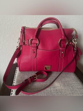 Dooney & Bourke Front Pocket Satchel in Fuschia